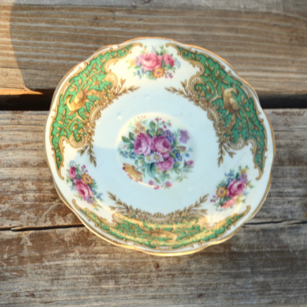 Antique Victorian Floral Bouquet Saucer Plate - Picture 1 of 5